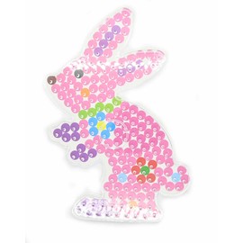 3 Maxi XL 10 mm Ironing Beads Pin Plate Set, Rabbit, Deer and Flower Basket with Paper Templates (3 Maxi XL Pegboards). (Compatible with all Maxi Ironing Beads)