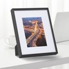 FrameWorks 8x10 Matted to 5x7 Picture Frame - Black Aluminum