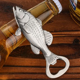 LKKCHER Bass Bottle Opener Fish, Fisherman Gift, Gift Idea Angel Accessories, Fish Decoration Gifts for Anglers, Men, Father's Day Gift, Birthday Gift for Fishermen, Dad, Grandpa, Fisherman, Father