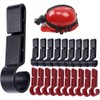 JLBLNHW 20-Pack Helmet Clips: Headlamp Mounting Accessories for Hard Hats, Securely Attach Headlamps to Narrow-Edged Helmets