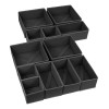 12 Organizador De Ropa Interior Plegable Para Cajones Cajas Negro