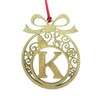 Laser cut Christmas tree bauble decoration: Letter K