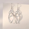 Kamise Silver Drop Earrings for Women, 925 Sterling Silver Double