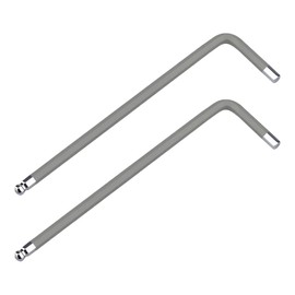 FOCMKEAS 2 PCS 1.5mm Ball End Hex Key Allen Wrench,Internal Hexagonal Wrench, L Shaped Long Arm S2 Steel Repairing Tool，Grey
