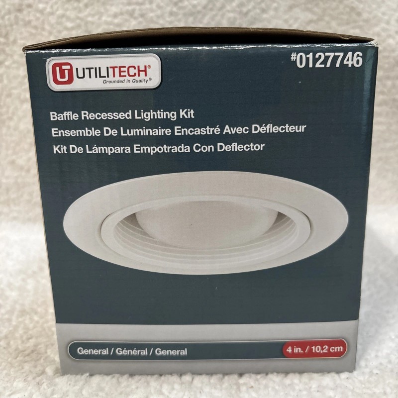 Globe Utilitech 4" Baffle Recessed Lighting Kit 0127746 LED Ceiling