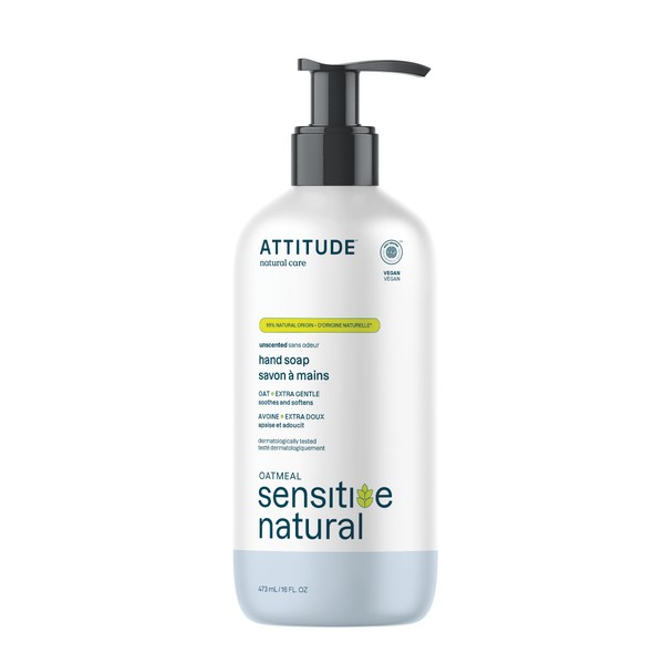 ATTITUDE ATTITUDE Hand Soap for Sensitive Skin with Oat, EWG