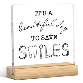 Dentist Gift Dentist Appreciation Gifts Dentist Graduation Gift for Men Women Dental Assistant Week Gifts Dental Gifts for Coworkers Dental Office Decor Acrylic Sign 4 x 4 inch