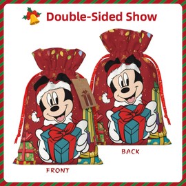 Aryekala Christmas Gift Bags Santa Sacks Drawstring Christmas Bags 36 * 27 Inch Xmas Bags Gifts for Holiday Party Decorations (red-1)