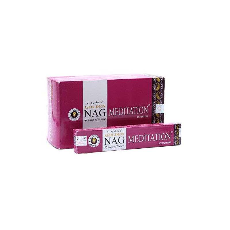 Vijayshree Golden Nag Meditation Incense Sticks 12 x 15 g