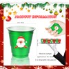 Wenqqy 100 Pcs 2 oz Christmas Plastic Shot Cups Christmas