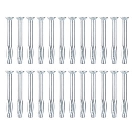 DTGN 1/4" x 2-1/2"(D x L) Split Drive Concrete Anchors - 25Pack - Good for Concrete Drywall - Carbon Steel Hammer Drive Nail - Silver