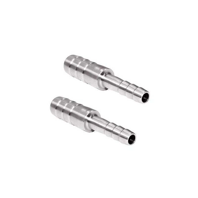 Beduan Stainless Steel Reducing Splicer Mender, 3/8" to 5/16" Barb