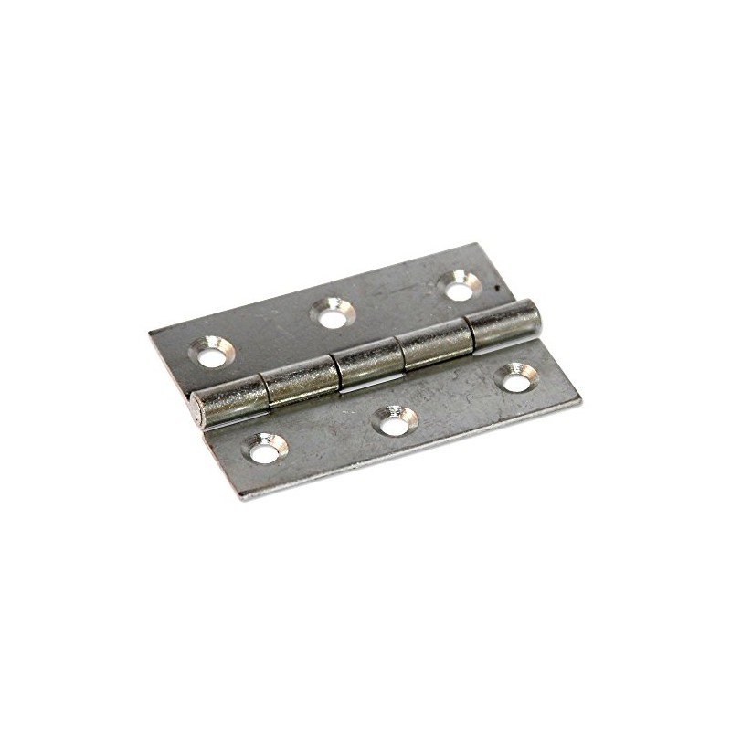 Merriway BH03838 (2 Pcs) Self Colour Steel Butt Hinge, 38