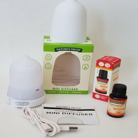 Nature's Truth Ultrasonic Essential Oil Mini Diffuser USB Happiness Oil