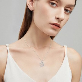 Tufeney Celtic Horse Necklace for Women - 925 Sterling Silver Celtic Knot Horse Pendant Viking Jewelry Irish Gifts for Horse Lovers