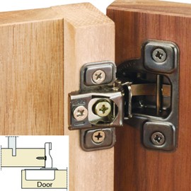 Salice 106° Self Close 1-1/4" Overlay Face Frame Hinge, Nickel Finish Pair