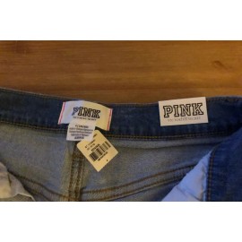 Victoria's Secret PINK Victorias Secret Shorts Denim High Waisted Cut-off Size 4 Stretch New w tag