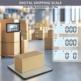 ACCT Shipping Scale, 400lb/1oz, Digital Postal Scale with Hold/auto-Off/Tare Function, Mail Scale for Packages/Pets/Luggage/Office, Heavy Duty Scale, Batteries & USB Cable Included