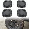 SAUTVS Tire Wheel Hub Caps for Polaris General 1000, Black
