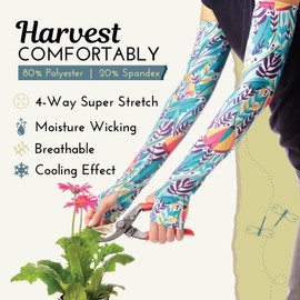 Pantala Moon Gardening Sleeves Women | Garden Sleeves for Women | UV Sleeves for Women | Farming Sleeves for Gardening | S-M/L Sizes