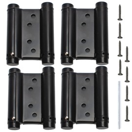 3" Double Action Spring Hinges, Self Closing Door Hinges for Saloon Cafe Pub Swinging Doors, 201 Stainless Steel, Including Pins and Screws, 4-Pack