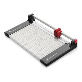 Firbon 12" Rotary Paper Trimmer with Replaceable Blade, Heavy Duty 12-Sheet Capacity Cutter for Cardstock, Photos, Scrapbooking, Office, School & Studio