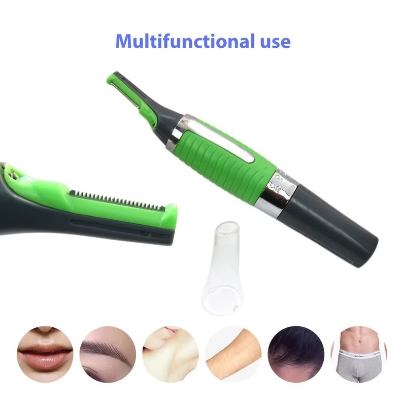 Men Nose Ear Face Neck Eyebrow Hair Mustache Beard Trimmer