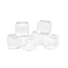 Kikkerland - Reusable Ice Cubes, 30 Pack, Clear Plastic Ice Cubes, Filled with Pure Water for Freezing