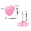 100pcs Pink Plastic Heart-Shaped Thumbtacks - Creative DIY Tacks Message