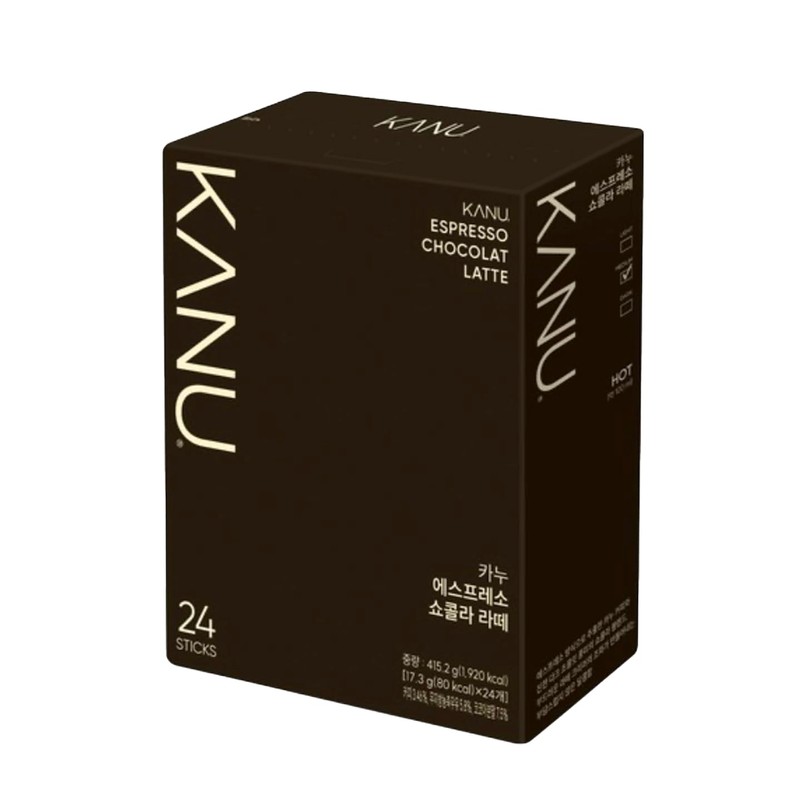 KANU Espresso Chocolat Latte Instant Coffee Mix, 24 Sticks (17.3