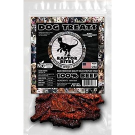 Jurassic Jerky Dog Beef Jerky – Delicious Treats for Your Furry Friend with Natural Ingredients for Small, Medium and Large Dogs and Puppies ((1) 3oz bag)
