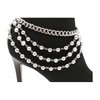 Alwasytyle4you Women Silver Metal Chain Boot Bracelet Shoe Ball Waves