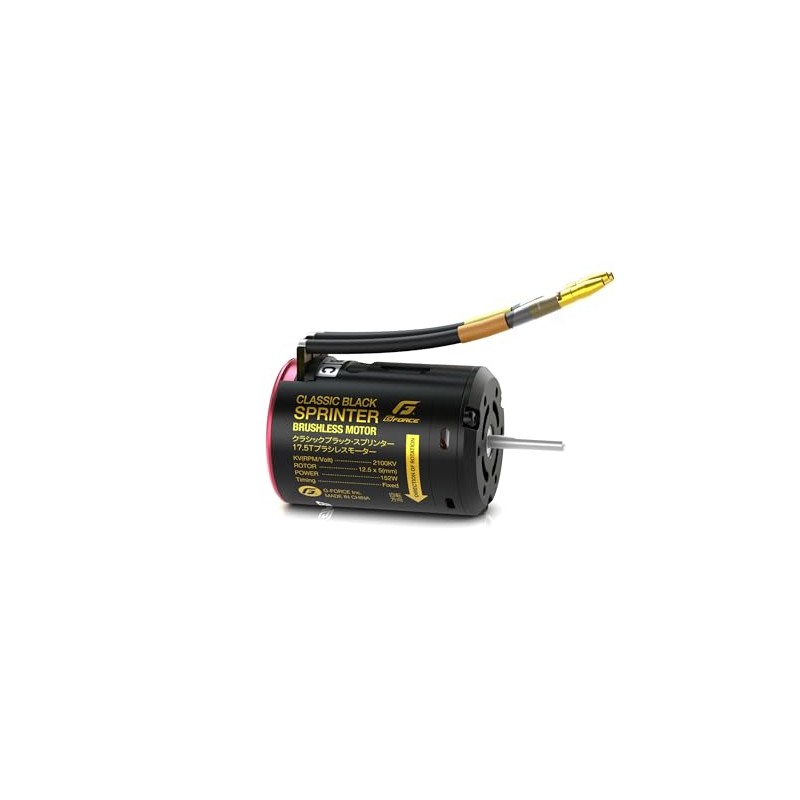 G-Force G0422 Classic Black Sprinter Brushless Motor (17.5T), Genuine Japanese