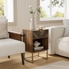 Masupu Nightstand,Modern Night Stand Boho Farmhouse Wood Bedside Table with