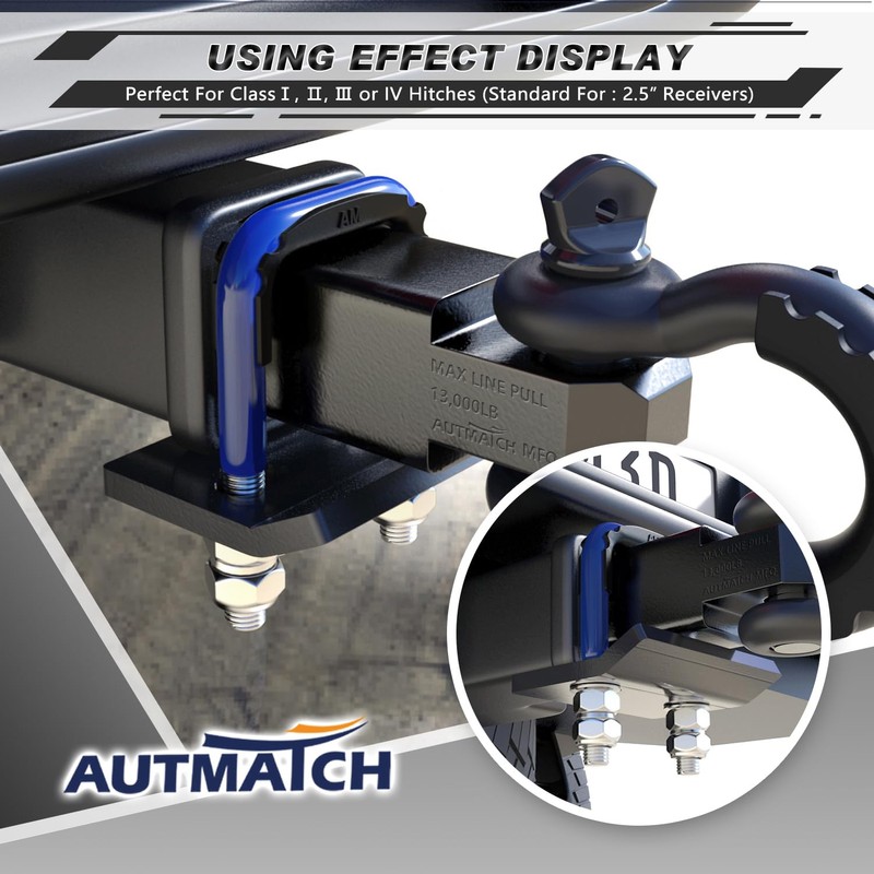 AUTMATCH Hitch Tightener Anti Rattle Stabilizer - Heavy Duty Hitch