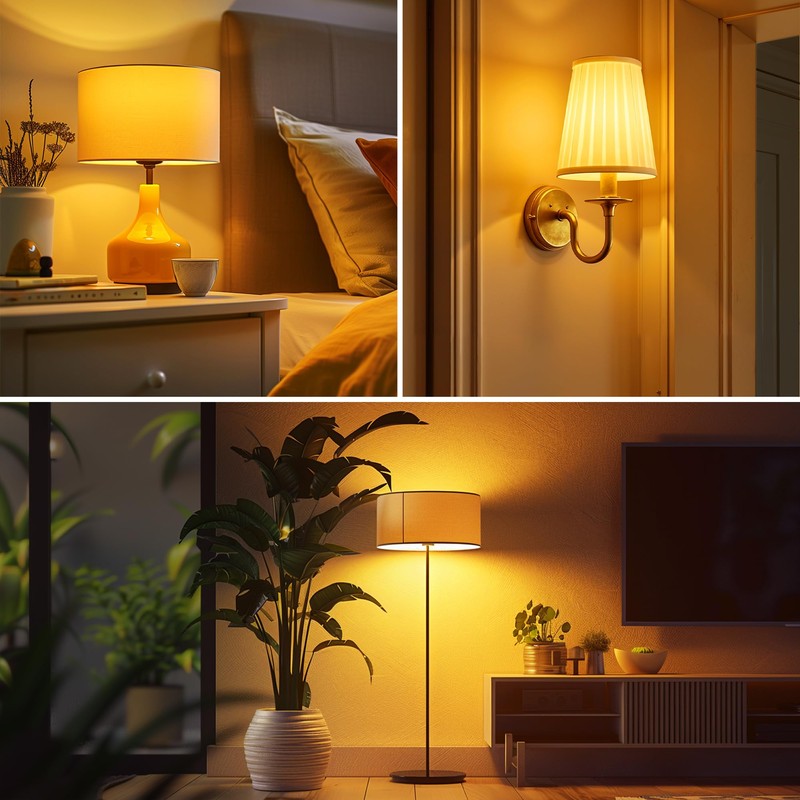 Briignite Amber Light Bulb - Dimmable Soft Warm Light Bulbs