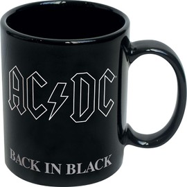ICUP AC/DC Back in Black 18 oz Black Ceramic Mug