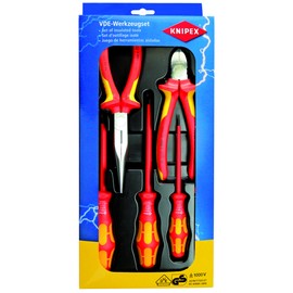 KNIPEX Tools - 5 Piece Insulated Set 2 Pliers, 3 Wera Screwdrivers (2013)