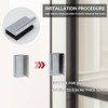 Pastlla 6Pcs 1.6" Glass Finger Edge Pull, Window Display Cabinet