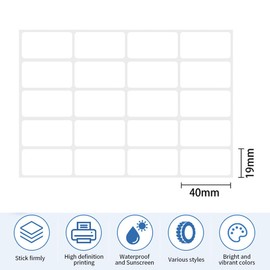OUDQFCJ 200 Pcs Bügelfreie Kleidungsetiketten, Selbstklebende Wasserdichte Namensetiketten, Klebeetiketten zum Beschriften für Pflegeheim, Camp, Wäscherei, Tagespflege