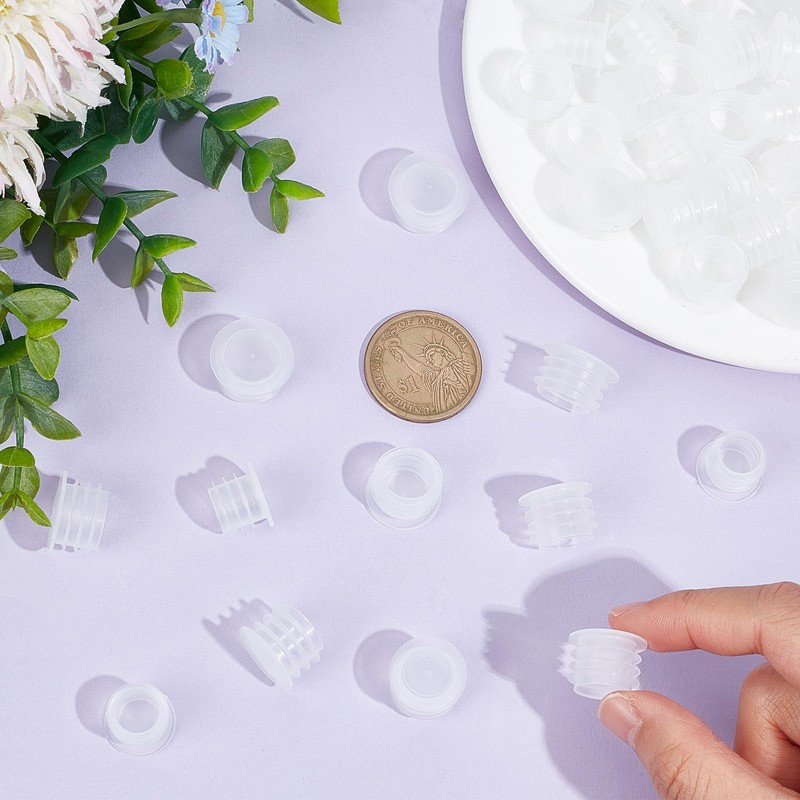 GORGECRAFT 48PCS 3 Sizes Clear Plastic Wine Bottle Stoppers 37/64"