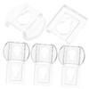 LALAFINA 8pcs Keyhole Hangers Transparent Mounting Clips for Mirrors and