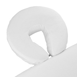Pack of 10, Premium Microfiber Face Cradle Covers - Ultra Soft Fitted Massage Table Cradle Cover - Spa Table Headrest Protectors (White)