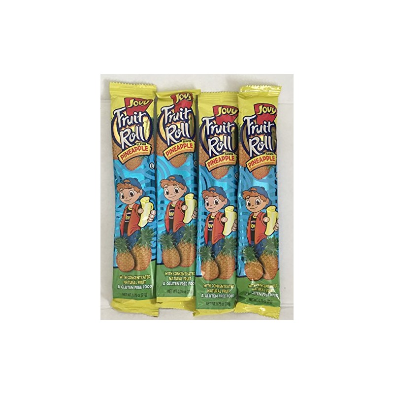 0.75oz Jovy Fruit Roll Snack Pineapple (4 Single Packets)
