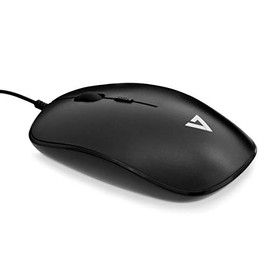 V7 USB 4-Button Black Wired Optical Mouse with adjustable dpi - MU200