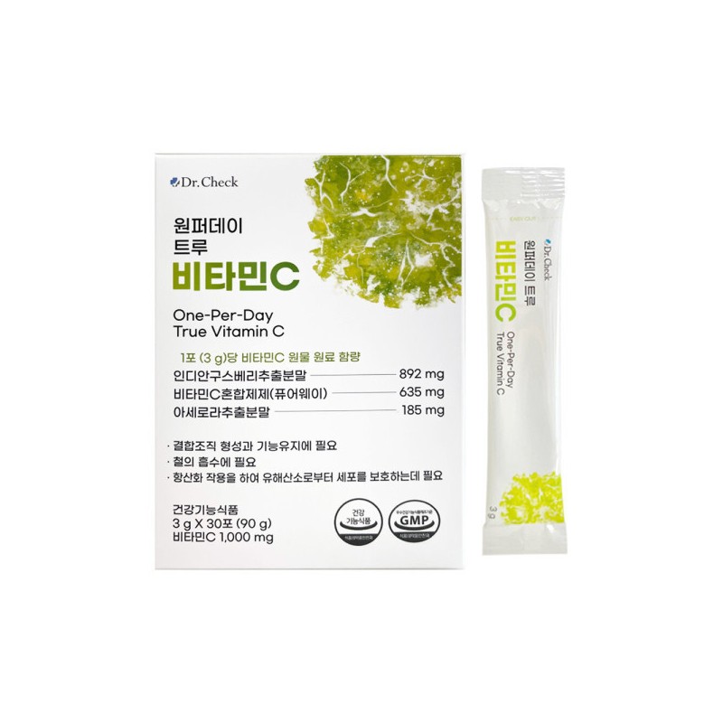 Dr. Check 닥터체크 원퍼데이 트루 비타민C 3g x 30포 /