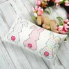 ONWAY Easter Bunny Throw Pillow Cover 12x20 Inch Stripes Pink