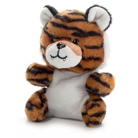 The Petting Zoo Tiger Stuffed Animal Plushie, Gifts for Kids, Nuggetz Wildlife Animals, Orange Striped Tiger Plush Toy, 6 inches
