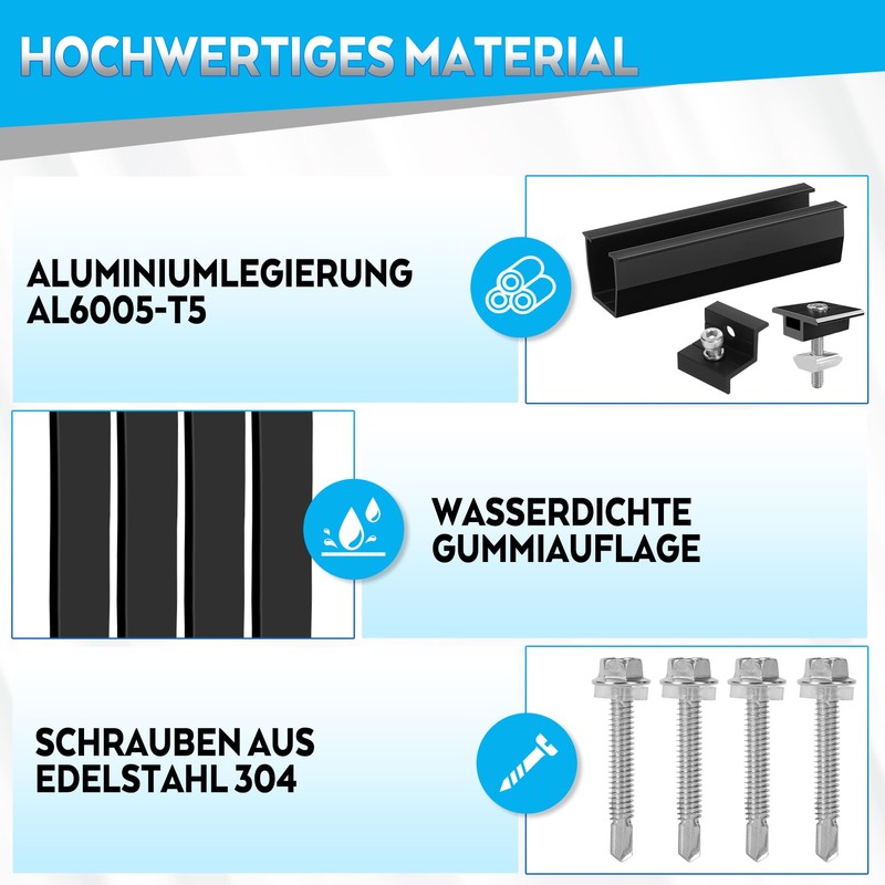 BOSYTRO PV Bracket Mounting Set, Solar Module Bracket for 2