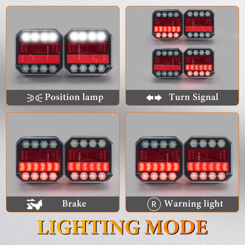 1409KMT USB-C Wireless Trailer Lights, Magnetic LED Towing Lights with